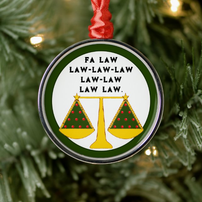 Funny Lawyer Collectible Metal Ornament (Tree)