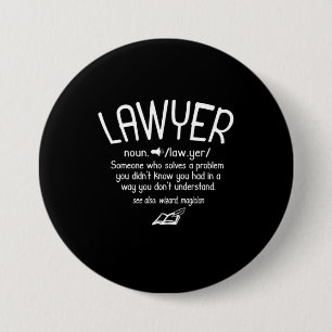 Funny Lawyer Definition 7.5 Cm Round Badge