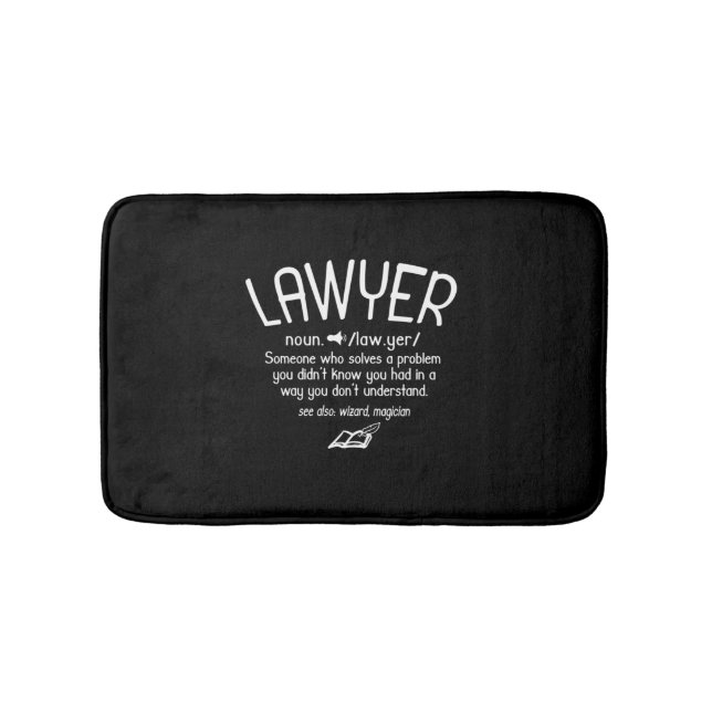 Funny Lawyer Definition Bath Mat (Front)
