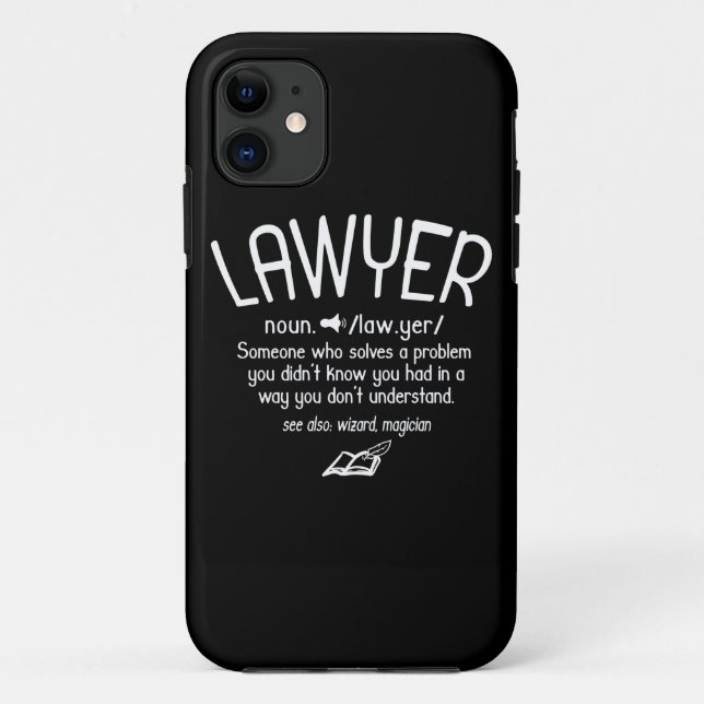 Funny Lawyer Definition Case-Mate iPhone Case (Back)