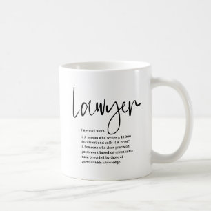 Funny Lawyer Definition Modern Script Coffee Mug
