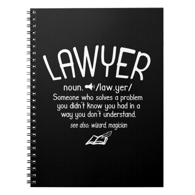 Funny Lawyer Definition Notebook (Front)