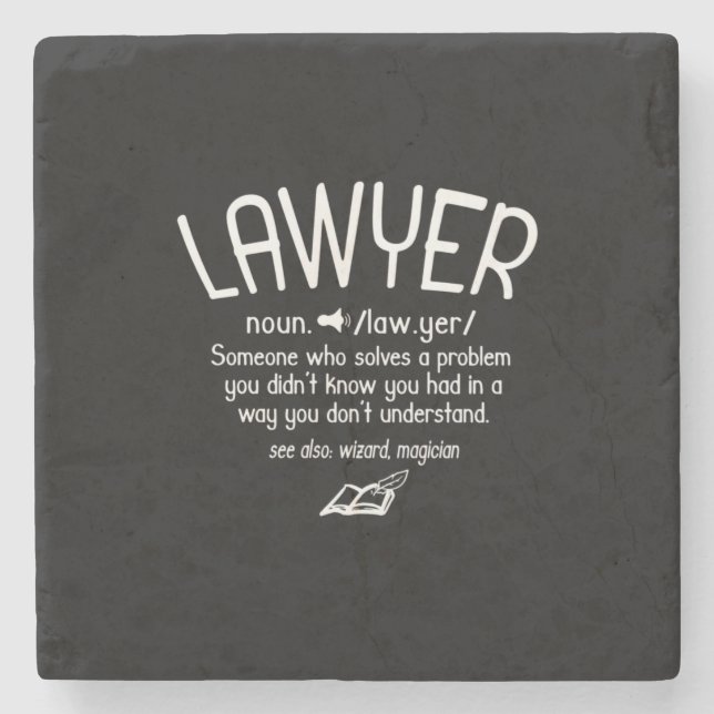 Funny Lawyer Definition Stone Coaster (Front)