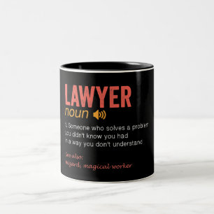 Funny Lawyer Definition   Two-Tone Coffee Mug
