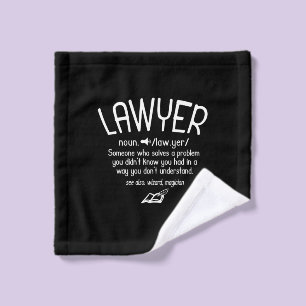Funny Lawyer Definition Wash Cloth