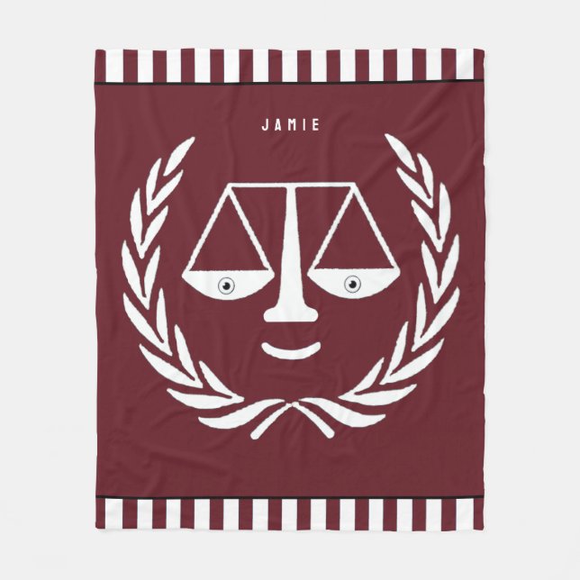 Funny Lawyer Fleece Blanket (Front)