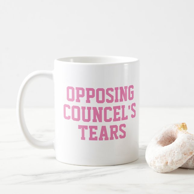 Funny Lawyer Gift for lawyer Pink Coffee Mug (With Donut)