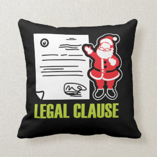 Funny Lawyer Gift Legal Santa Clause Cushion