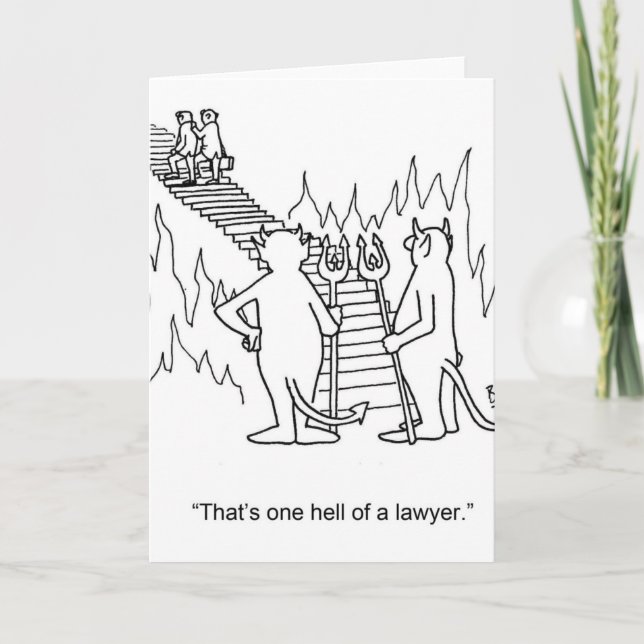 Funny Lawyer Greeting Card (Front)
