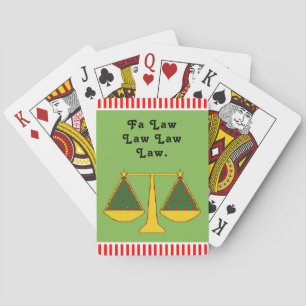 Funny Lawyer Holiday Gift Playing Cards