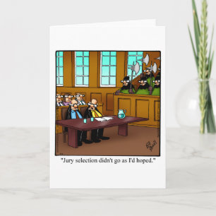 Funny Lawyer Humour Blank Greeting Card