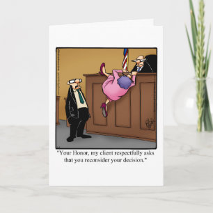Funny Lawyer Humour Blank Greeting Card
