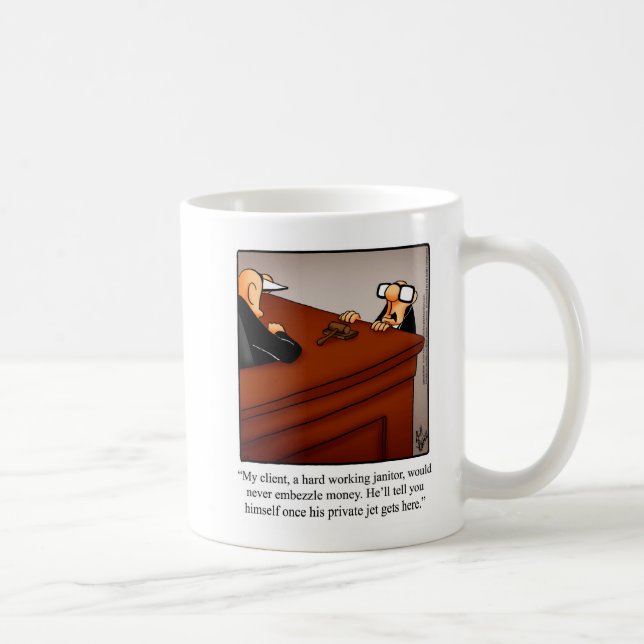 Funny Lawyer Humour Mug Gift (Right)