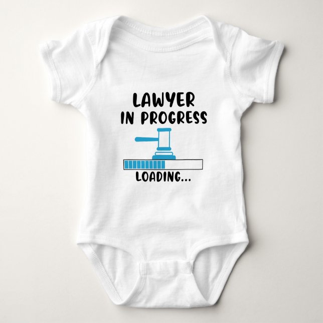 Funny Lawyer in Progress - Personalised Lawyer Baby Bodysuit (Front)