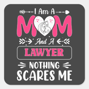 Funny Lawyer Mum, Lawyer Mum Funny Square Sticker