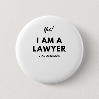 Funny Lawyer Quote in Black & White 6 Cm Round Badge