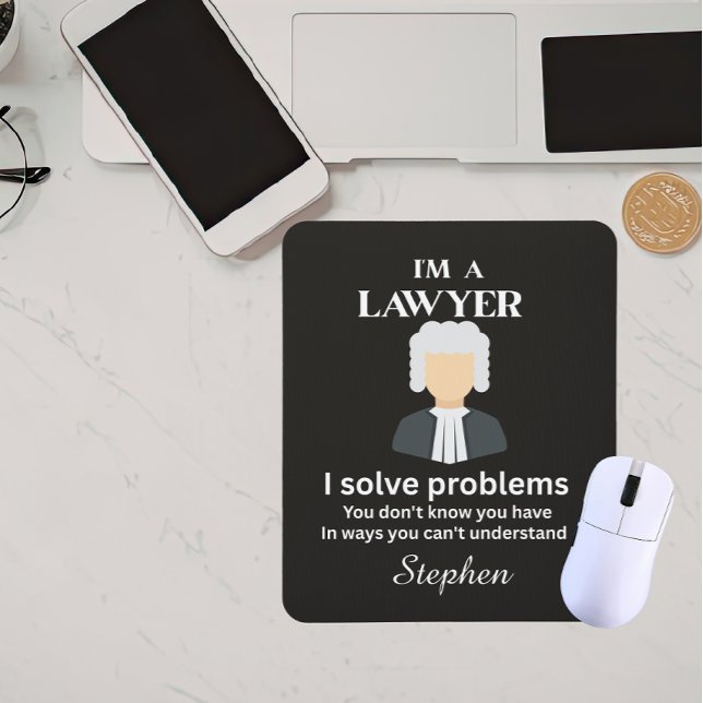Funny lawyer quote personalized graduation  mouse pad (Creator Uploaded)