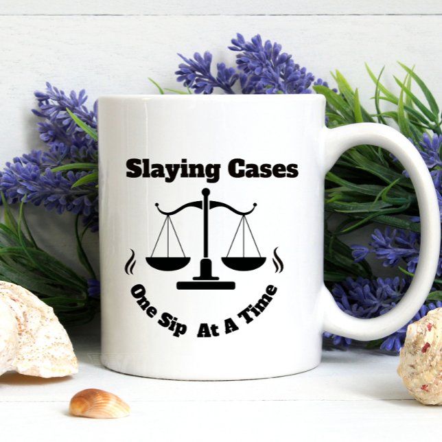 Funny Lawyer Slaying Cases  Two-Tone Coffee Mug (Creator Uploaded)