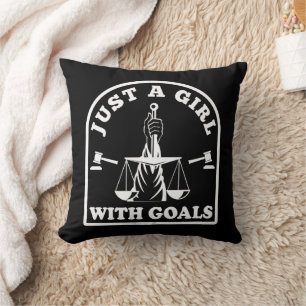 Funny Lawyer Student Just A Girl With Goals Lawyer Cushion