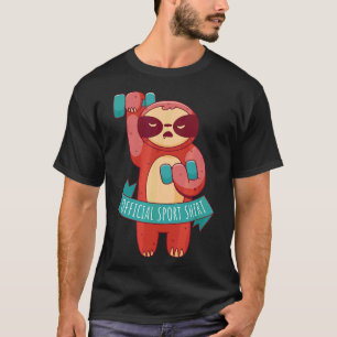Funny Layz Sloth Weightlifting Workout Sports T-Shirt