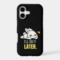 Funny Lazy Bunny I’ll Do It Later Cute Animal Meme