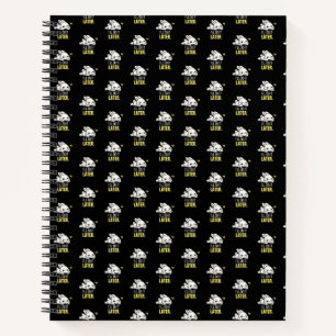 Funny Lazy Bunny I’ll Do It Later Cute Animal Meme Notebook