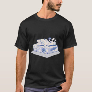 Funny Lazy Cat Eating Fish Snack Vintage Cartoon G T-Shirt