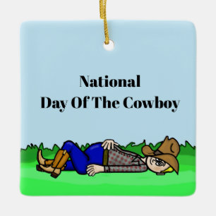 Funny Lazy Day of The Cowboy Ornament