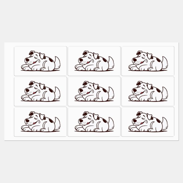 Funny Lazy Dog Design (Sheet)