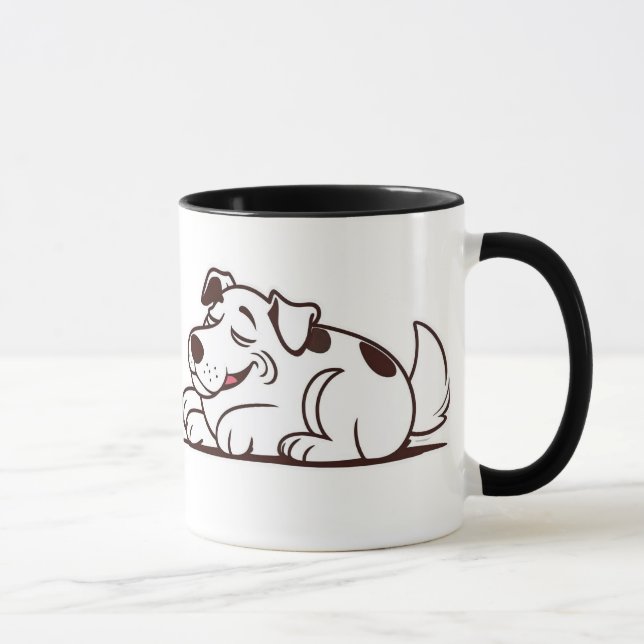 Funny Lazy Dog Design Mug (Right)