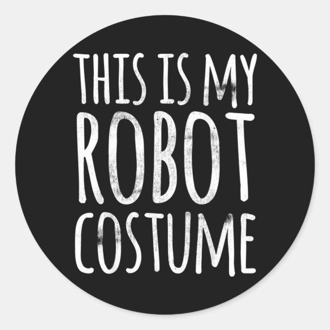Funny Lazy Halloween Classic Round Sticker (Front)