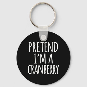 Funny Lazy Halloween Costume Shirt - Cranberry Key Ring