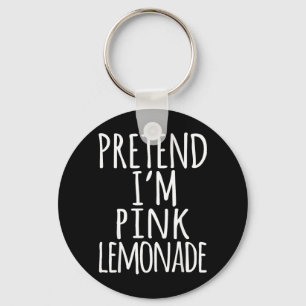 Funny Lazy Halloween Costume Shirt - Pink Lemonade Key Ring