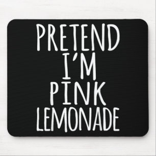 Funny Lazy Halloween Costume Shirt - Pink Lemonade Mouse Pad