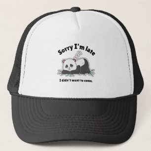 Funny Lazy Panda Design Trucker Hat