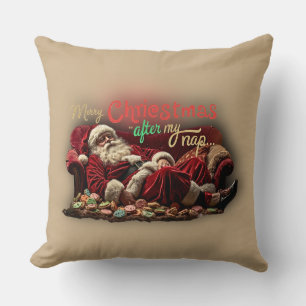 funny Lazy Santa Claus pillow