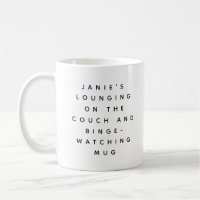Funny Lazy Watching TV Personalised