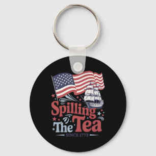 Funny Ld Eagle Hotdog American Flag 4th Of July Pa Key Ring
