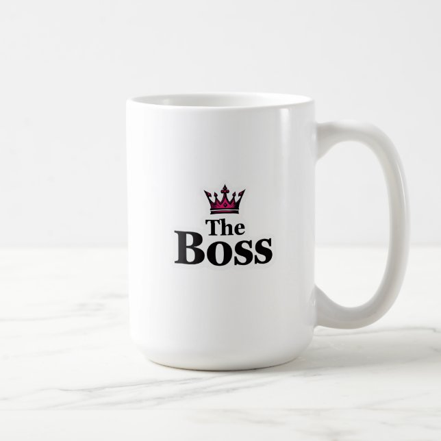 Funny Leadership Coffee Mug with Crown for Him (Right)