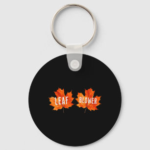 Funny Leaf Blower Fall Costume Couple Halloween Key Ring