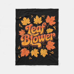 Funny Leaf Blower Fall Costume Couple Halloween Ma Fleece Blanket