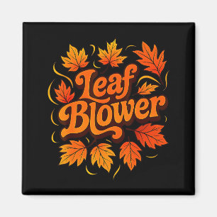 Funny Leaf Blower Fall Costume Couple Halloween Ma Magnet