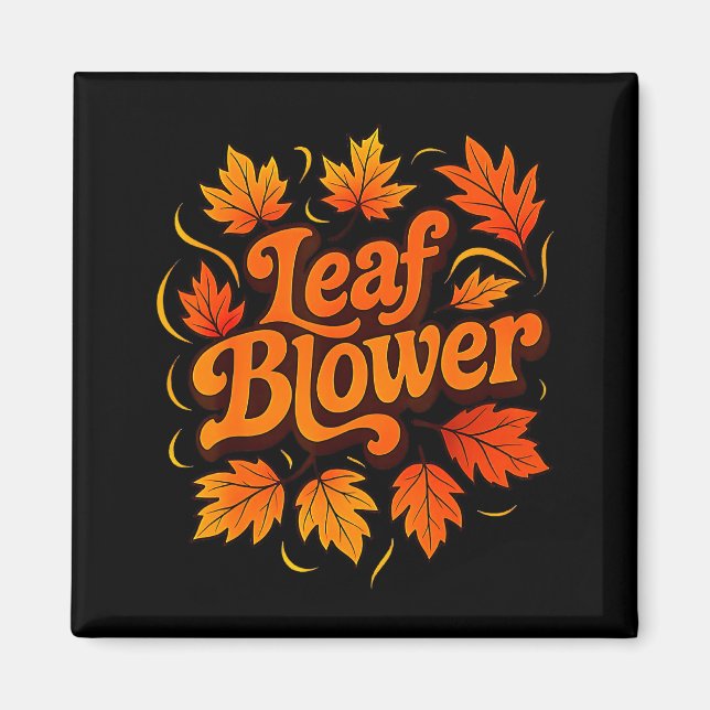 Funny Leaf Blower Fall Costume Couple Halloween Ma Magnet (Front)