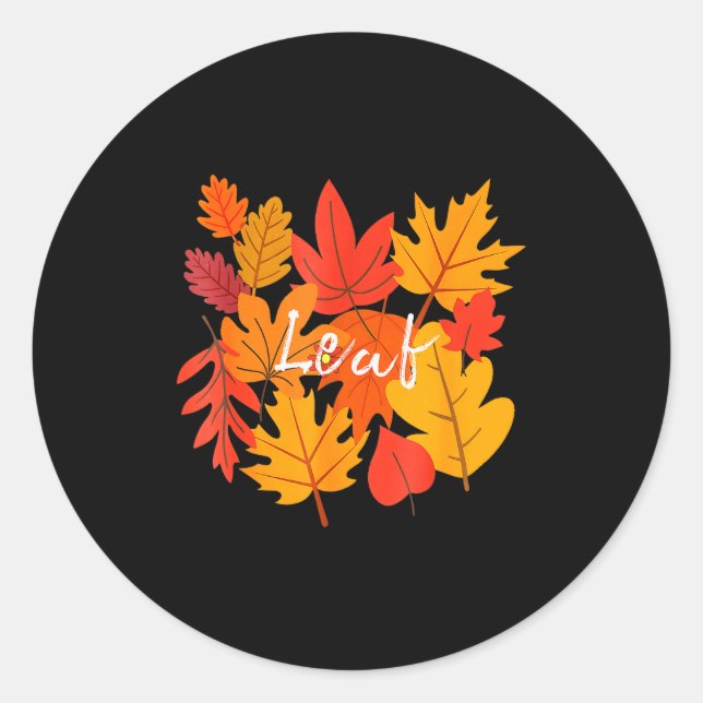 Funny Leaf Blower Fall Couple Halloween Costume Gi Classic Round Sticker (Front)