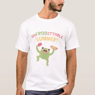 Funny Leaping Frog Unfrogettable Summer Pun T-Shirt