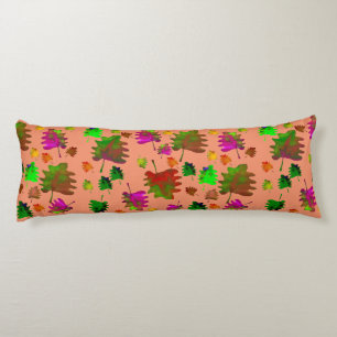 Funny leaves watercolor body cushion