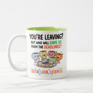 Funny Leaving Coworker Goodbye Colleague Gift Two-Tone Coffee Mug
