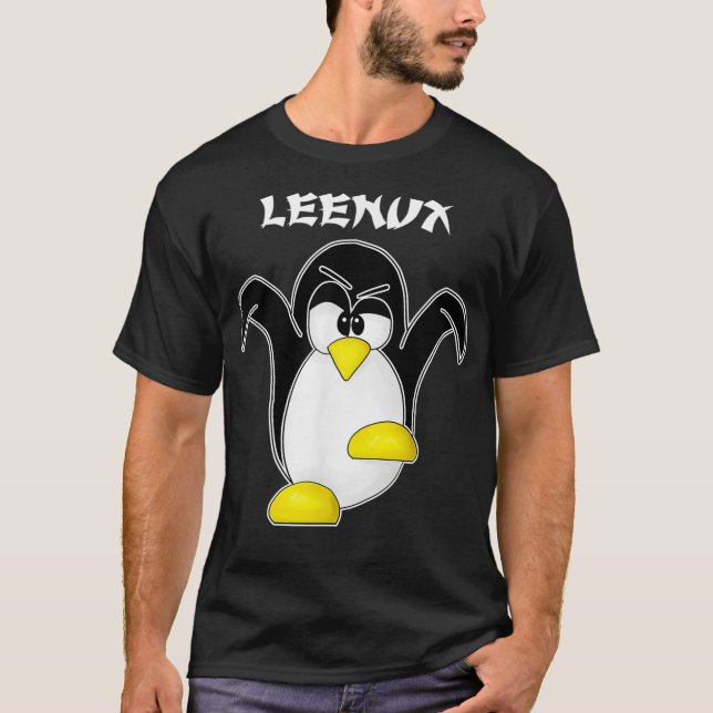 Funny Leenu Tu Linu Penguin Programmer Developer T-Shirt (Front)
