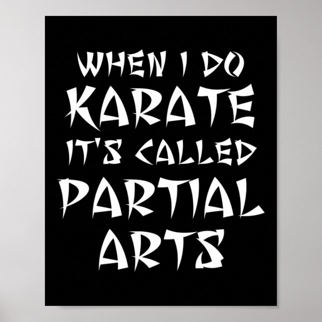 Funny Leg Arm Foot Amputee Karate Martial Partial  Poster (Front)