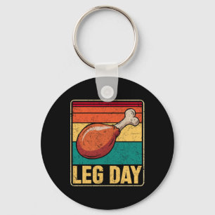 Funny Leg Day Costume Turkey Day Pilgrim Thanksgiv Key Ring